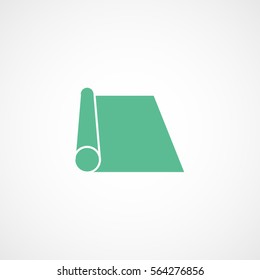 Construction Tool Wallpaper Roll Green Flat Icon On White Background