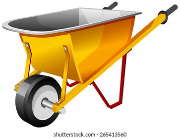 Construction Tool - Wheel Barrow - Illustration