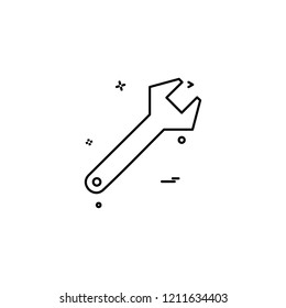 Construction tool work labour wrench icon vector