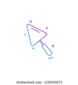 Construction tool work trowel icon vector 