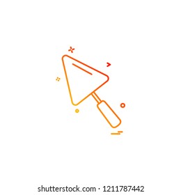 Construction tool work trowel icon vector 