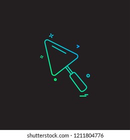 Construction tool work trowel icon vector 