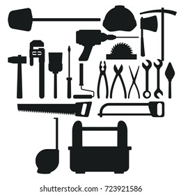 Construction toolbox service Vector Ilustration icon urban