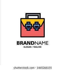 Construction Toolkit Business Logo Template. Flat Color. Vector Icon Template background