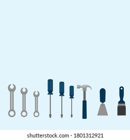 Construction tools collection -color illustration