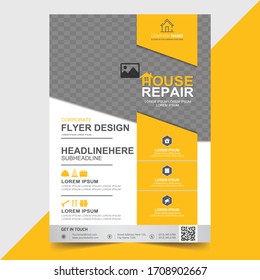 Construction Tools Cover A4 Template Design