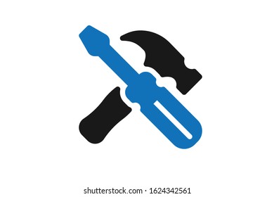 Construction tools equipment icon vector 