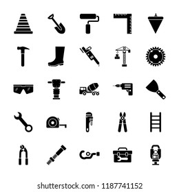 
Construction Tools Glyph Vectors 
