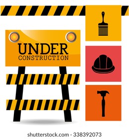 Construction and tools graphic design icons, vector illustration eps10