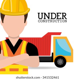 Construction and tools graphic design icons, vector illustration eps10