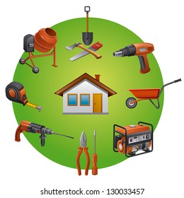 Construction tools icon