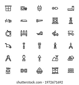 construction tools icon or logo isolated sign symbol vector illustration - Collection of high quality black style vector icons
