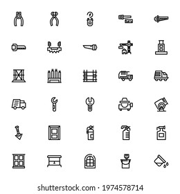 construction tools icon or logo isolated sign symbol vector illustration - Collection of high quality black style vector icons
