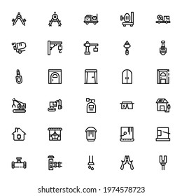 construction tools icon or logo isolated sign symbol vector illustration - Collection of high quality black style vector icons
