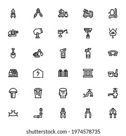 construction tools icon or logo isolated sign symbol vector illustration - Collection of high quality black style vector icons
