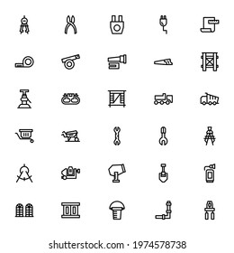 construction tools icon or logo isolated sign symbol vector illustration - Collection of high quality black style vector icons
