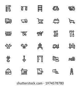 construction tools icon or logo isolated sign symbol vector illustration - Collection of high quality black style vector icons
