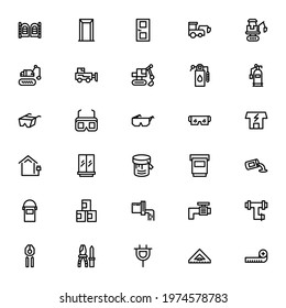 construction tools icon or logo isolated sign symbol vector illustration - Collection of high quality black style vector icons
