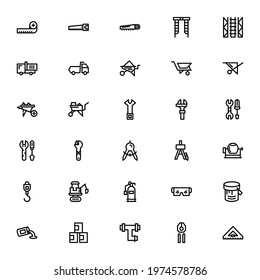 construction tools icon or logo isolated sign symbol vector illustration - Collection of high quality black style vector icons
