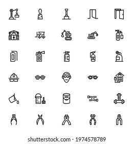 construction tools icon or logo isolated sign symbol vector illustration - Collection of high quality black style vector icons
