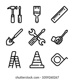 Construction & Tools Icon Set