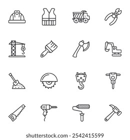 Construction and Tools icon set