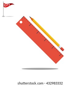 construction tools icon, vector creative icon, isolated line and pencil icon