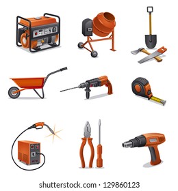 Construction tools icons