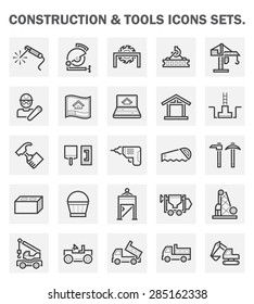 Construction and tools icons.