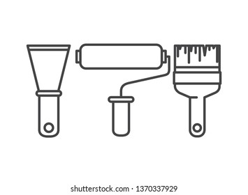 construction tools isolated icon