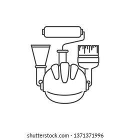 construction tools isolated icon