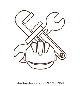 construction tools isolated icon