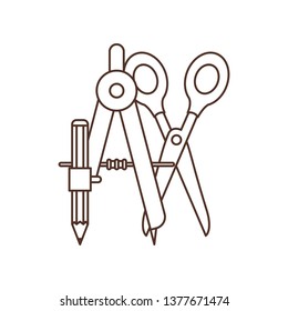 construction tools isolated icon