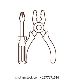 construction tools isolated icon