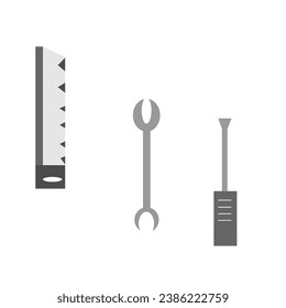 construction tools on a white background,