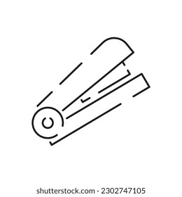 Construction tools - outline icon staple, vector, simple thin line icon collection