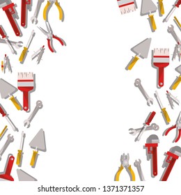 construction tools pattern isolated icon