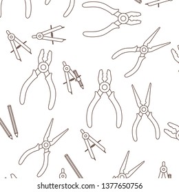 construction tools pattern isolated icon