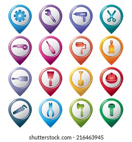 Construction Tools Pointer Icons