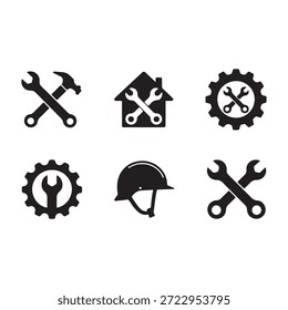 Herramientas de construcción y reparación de iconos