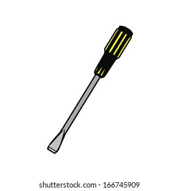 construction tools, screwdriver, vector illustration