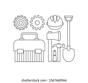 construction tools set items