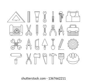 construction tools set items