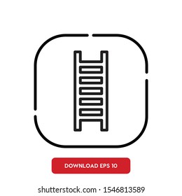 Construction tools symbol, ladder outline vector icon
