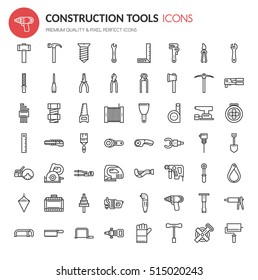 Construction tools , Thin Line and Pixel Perfect Icons