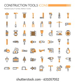 Construction tools , Thin Line and Pixel Perfect Icons