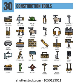 Construction tools,Thin Line and Pixel Perfect Icons