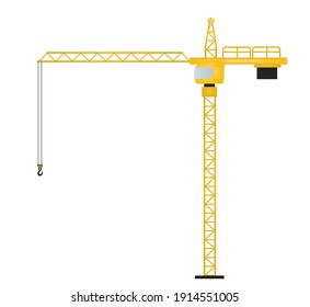 Construction tower crane. vector illustration