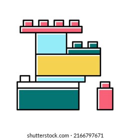 construction toys color icon vector. construction toys sign. isolated symbol illustration