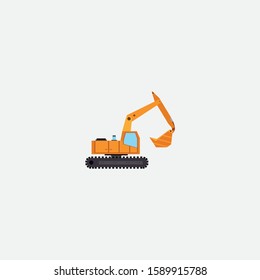 construction tractor icon graphic element. Illustration template design